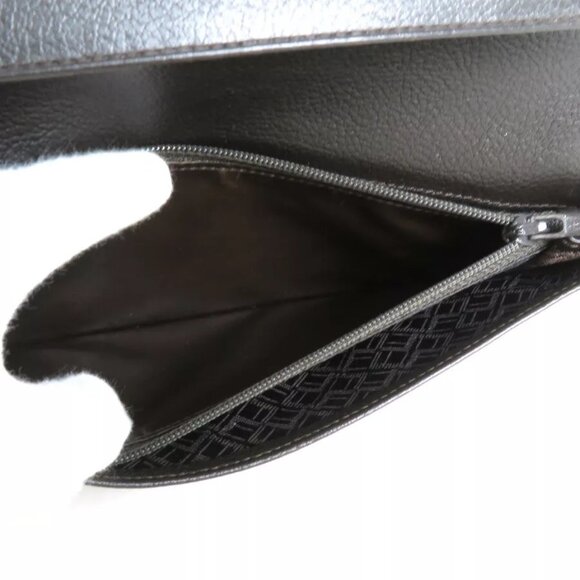 Auth Dunhill Bifold Long Wallet Dark Brown Leather - - Picture 7 of 8